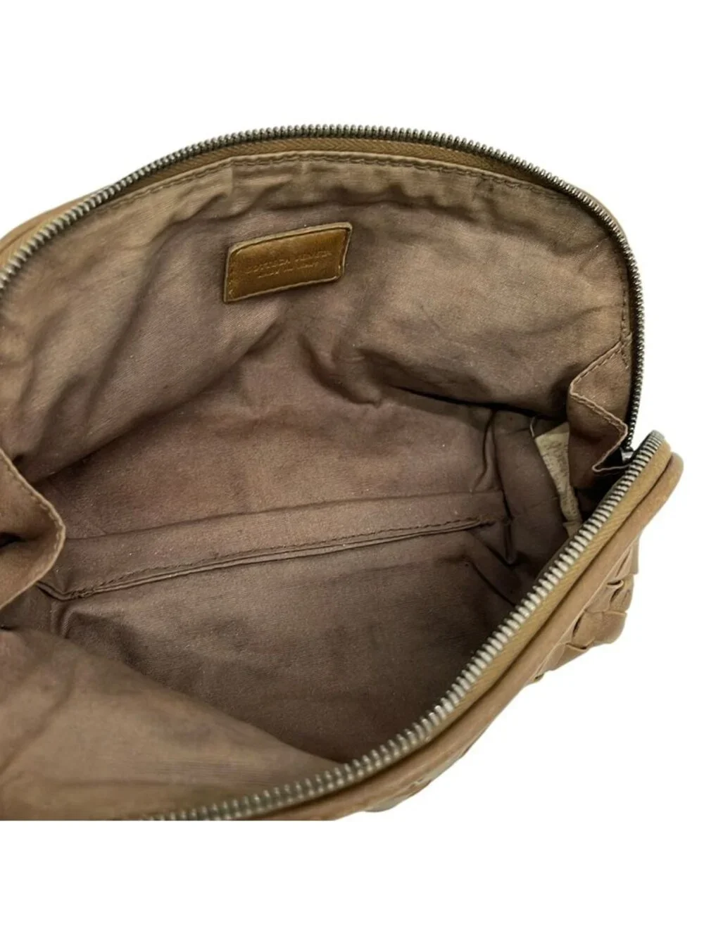 Bottega Veneta Pouch Intrecciato Brown Leather